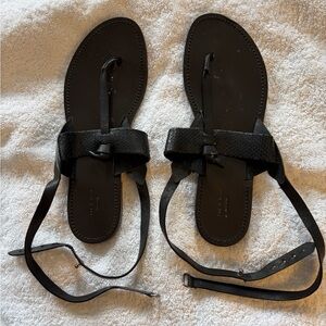 Rag & Bone Black Leather Sandals